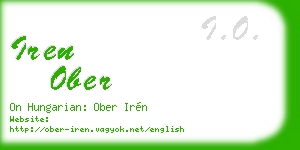 iren ober business card